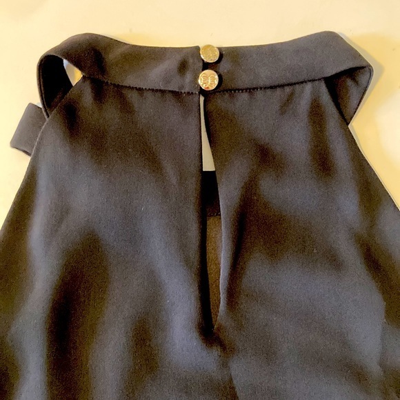 NWT CeCe Black Halter Mock Neck Bow Accent Dress Black Size‎ 4 - Picture 6 of 6